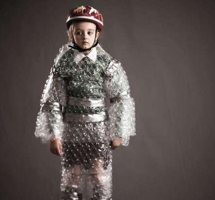 bubble wrapped kid