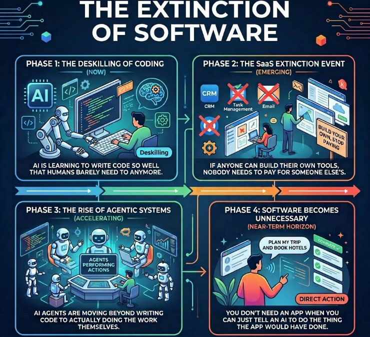 The four phases of software extinction